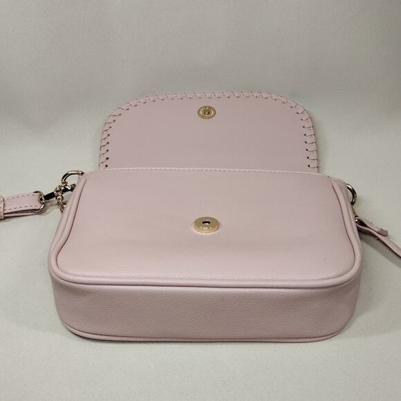 NWOT Elegant Faux Leather Fringe Casual Cute Pink Crossbody Bag Purse - Picture 11 of 13